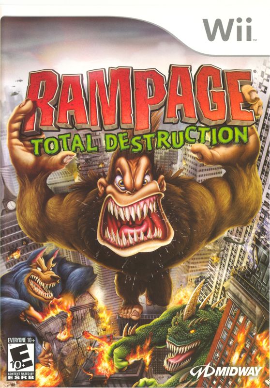 Rampage Total Destruction box art for Wii
